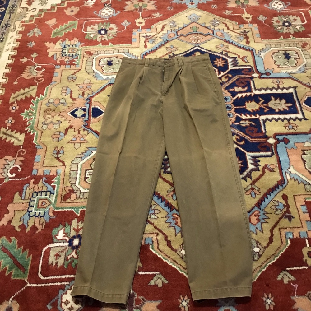 Mens casual dress pants army green
